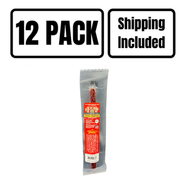 Red Pepper Beef Stick | 1.25 oz. | Hot, Sweet, & Premium All Natural Beef | Spicy, Quick Snack | All Natural | Nebraska Angus Beef | Expertly Cooked & Seasoned | Lean, Tender Beef | 12 Pack | Shipping Included
